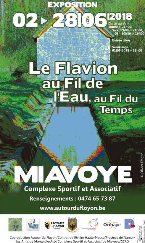 Affiche de l’exposition « Le Flavion au fil de l’eau, au fil du temps ».