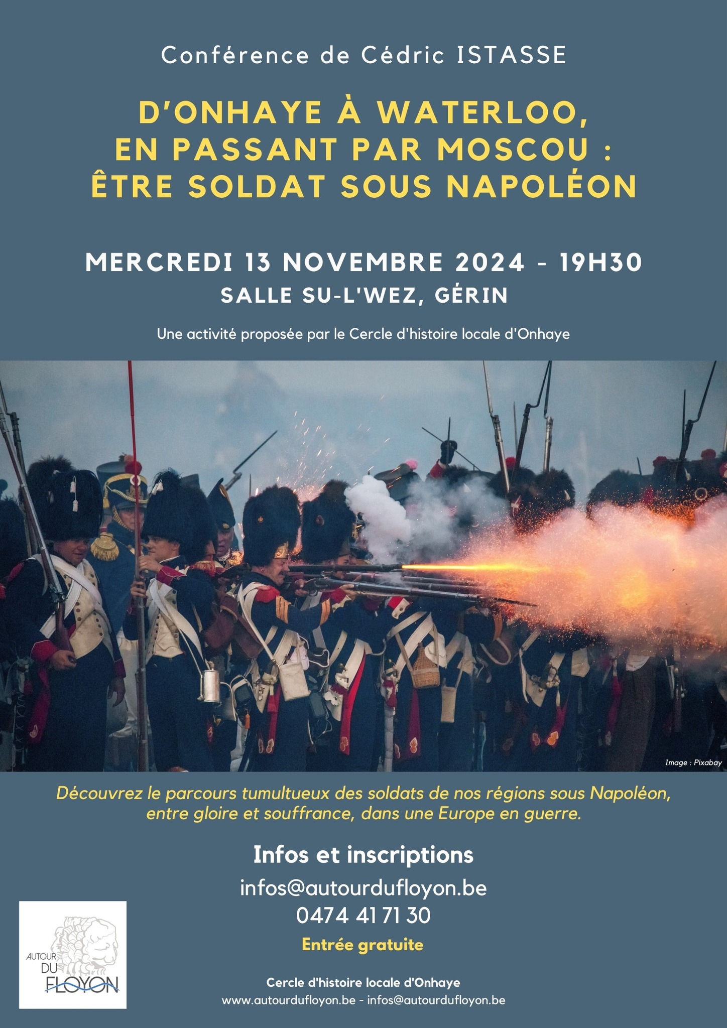Visuel d’archive de la conférence sur les soldats sous Napoléon.